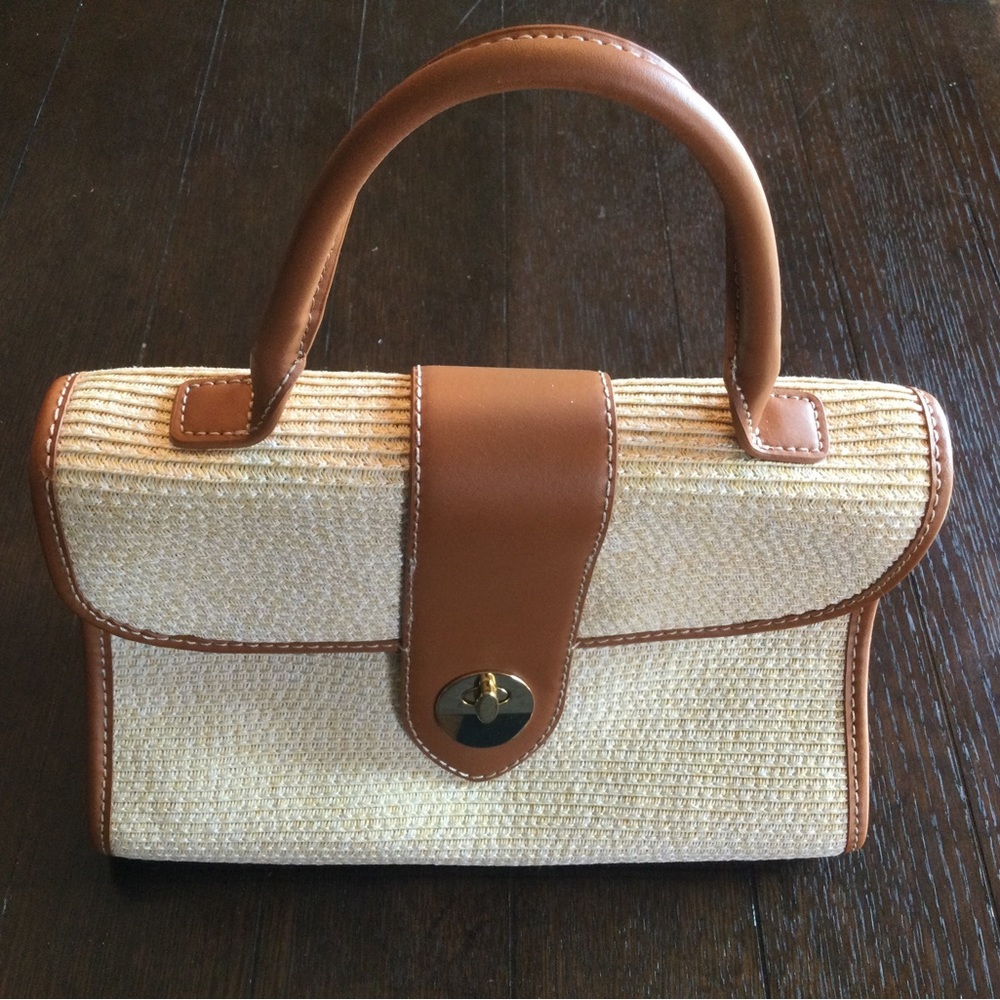 Talbots straw handbag